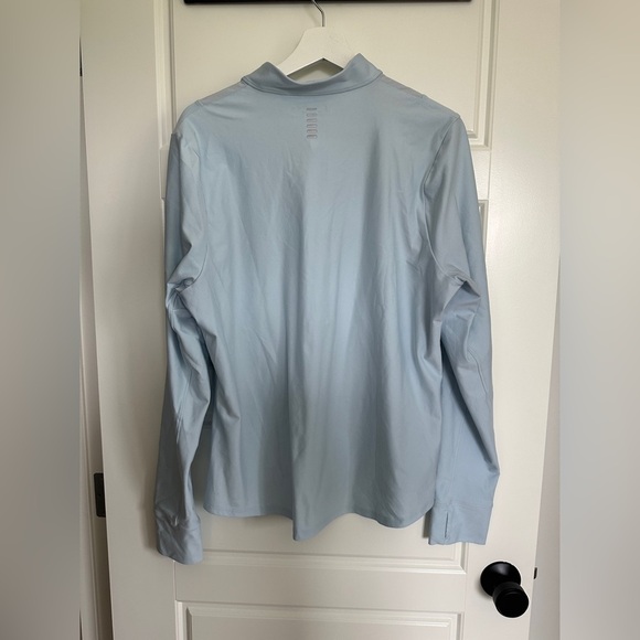 Under Armour Qualifier Baby Blue Fitted Long Sleeve Quarter Zip - Picture 3 of 4